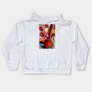 Dahlias And Baroque Violin Kids Hoodie